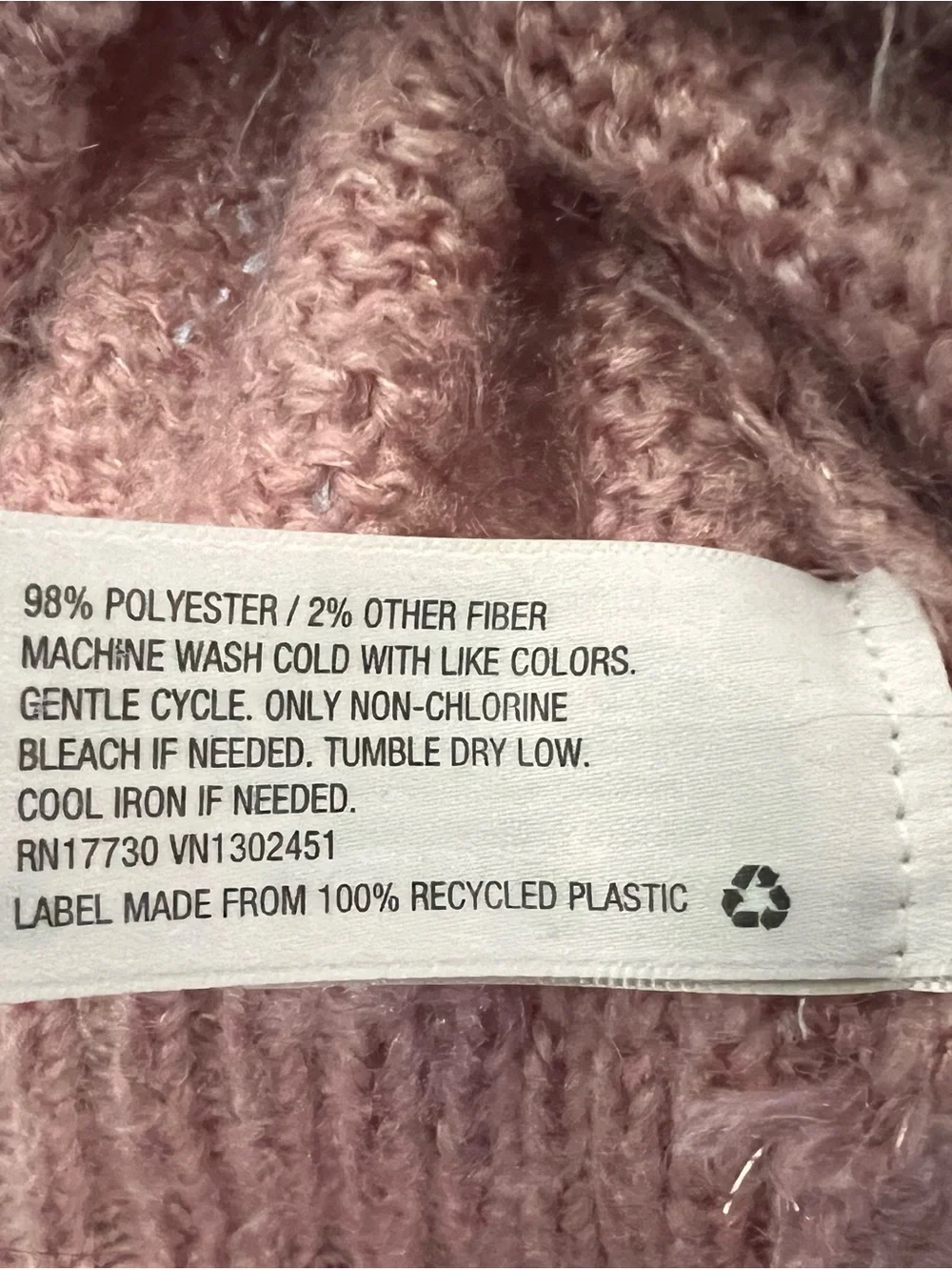 A New Day Blush Pink Fuzzy Knit Balloon Sleeve Sweater - Small